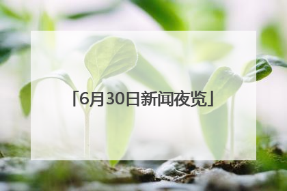 6月30日新闻夜览