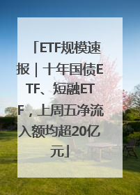 ETF规模速报｜十年国债ETF、短融ETF，上周五净流入额均超20亿元