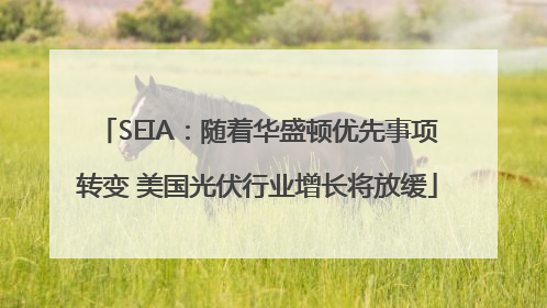 SEIA：随着华盛顿优先事项转变 美国光伏行业增长将放缓